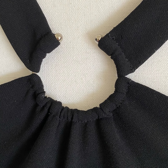 Evan-Picone Vintage Black Halter Style Party Vacation Dress- Sz- 8 - Picture 4 of 15